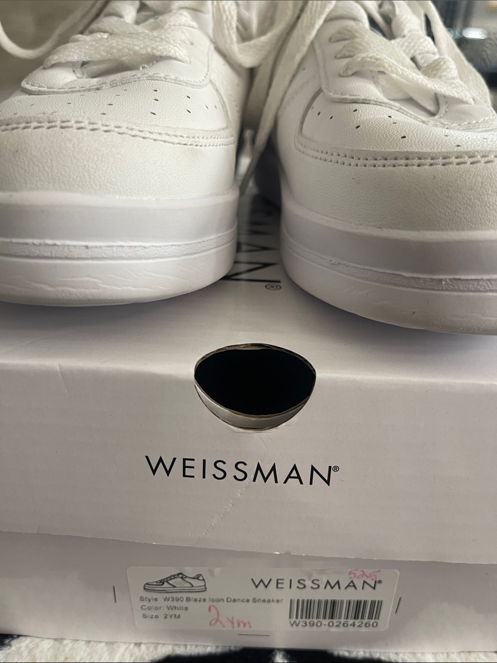 WEISSMAN White Blaze 390 Dance Sneakers with Covers